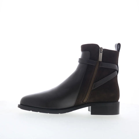 Aquatalia Nettie TW5NETC2 Womens Brown Suede Zipper Ankle & Booties Boots