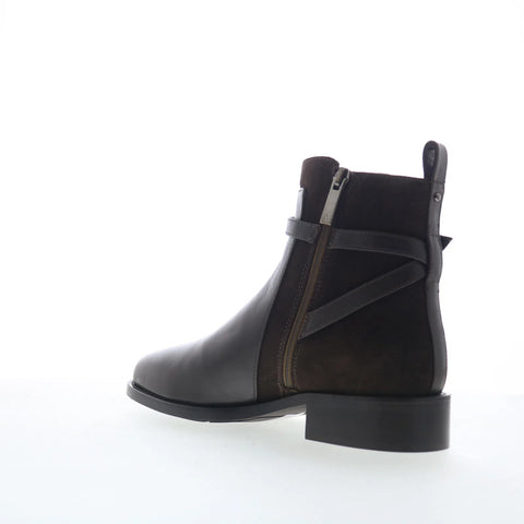 Aquatalia Nettie TW5NETC2 Womens Brown Suede Zipper Ankle & Booties Boots