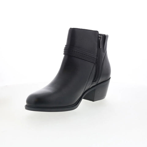 Clarks Neva Buckle 26179799 Womens Black Leather Ankle & Booties Boots