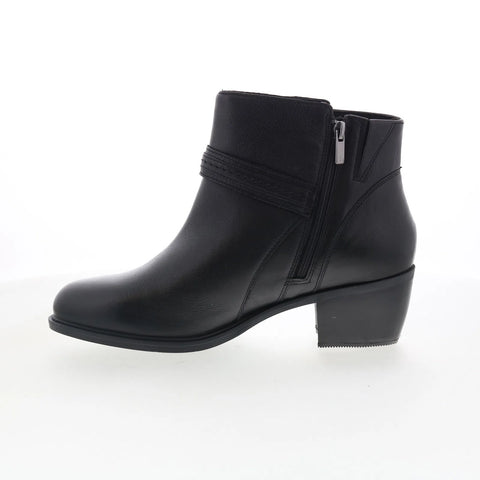 Clarks Neva Buckle 26179799 Womens Black Leather Ankle & Booties Boots