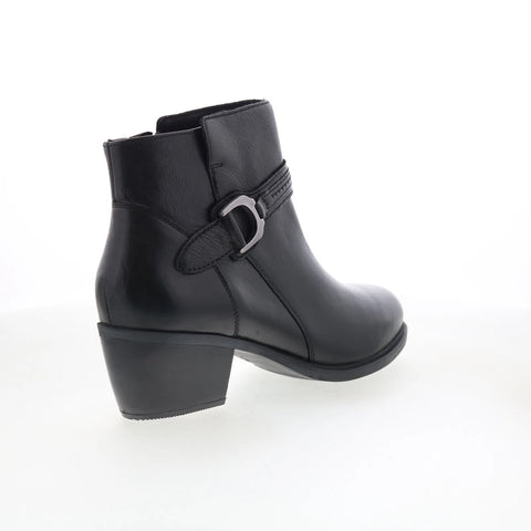 Clarks Neva Buckle 26179799 Womens Black Leather Ankle & Booties Boots