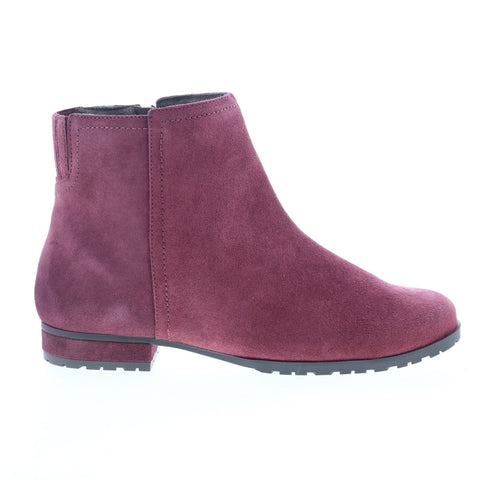 Easy Spirit Nevi SENEVI Womens Red Wide Suede Casual Dress Boots