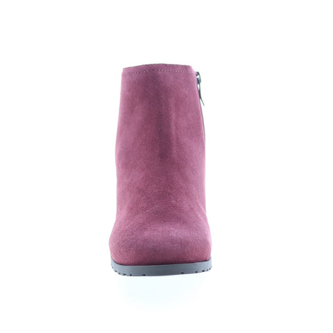Easy Spirit Nevi SENEVI Womens Red Wide Suede Casual Dress Boots