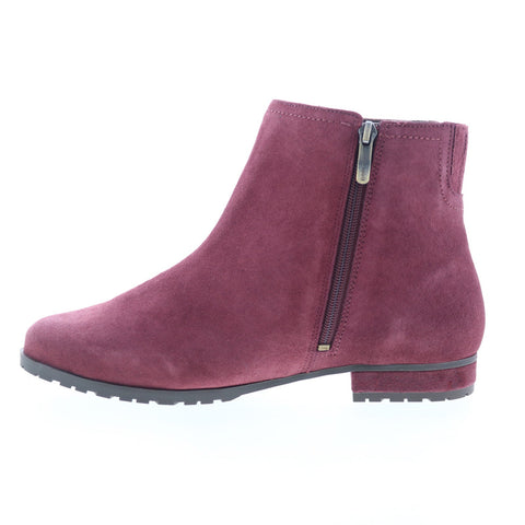 Easy Spirit Nevi SENEVI Womens Red Wide Suede Casual Dress Boots