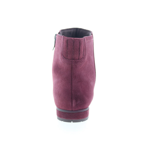 Easy Spirit Nevi SENEVI Womens Red Wide Suede Casual Dress Boots