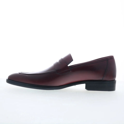 Mezlan Newport 28599 Mens Red Leather Loafers & Slip Ons Penny Shoes