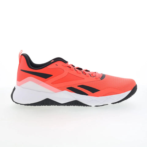 Reebok NFX Trainer Mens Orange Mesh Lace Up Athletic Cross Training Shoes
