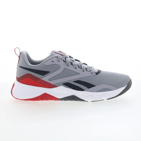 Reebok NFX Trainer Mens Gray Mesh Lace Up Athletic Cross Training Shoes