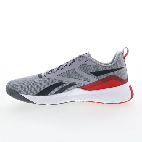 Reebok NFX Trainer Mens Gray Mesh Lace Up Athletic Cross Training Shoes