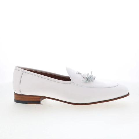 Mezlan Nib 21162 Mens White Leather Loafers & Slip Ons Casual Shoes