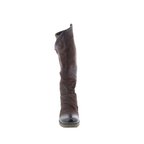 Miz Mooz Nifty Womens Brown Leather Zipper Knee High Boots