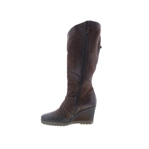 Miz Mooz Nifty Womens Brown Leather Zipper Knee High Boots