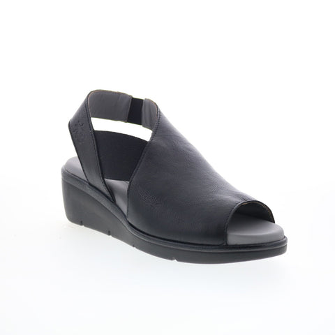 Fly London Nily NILY940FLY-000 Womens Black Leather Strap Sandals Shoes
