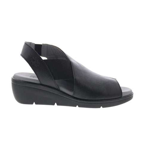 Fly London Nily NILY940FLY-000 Womens Black Leather Strap Sandals Shoes