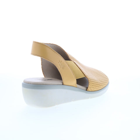 Fly London Nisi NISI066FLY-001 Womens Brown Leather Strap Sandals Shoes