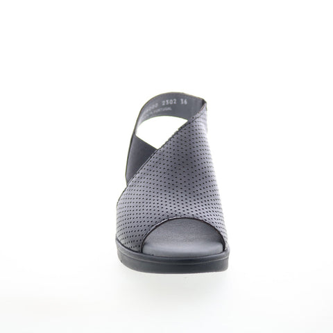 Fly London Nisi NISI066FLY-000 Womens Black Leather Strap Sandals Shoes