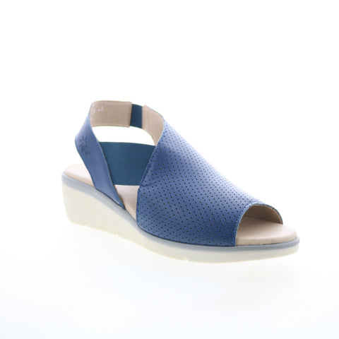 Fly London Nisi NISI066FLY-002 Womens Blue Leather Strap Sandals Shoes