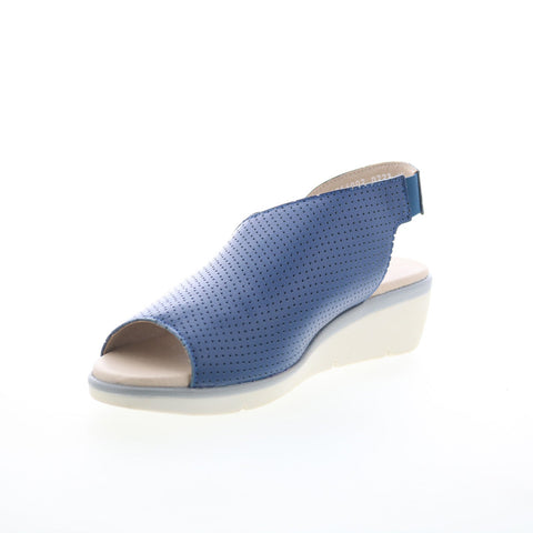 Fly London Nisi NISI066FLY-002 Womens Blue Leather Strap Sandals Shoes