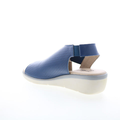 Fly London Nisi NISI066FLY-002 Womens Blue Leather Strap Sandals Shoes