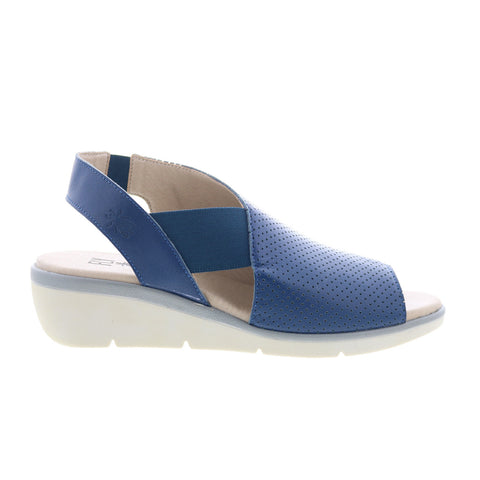 Fly London Nisi NISI066FLY-002 Womens Blue Leather Strap Sandals Shoes
