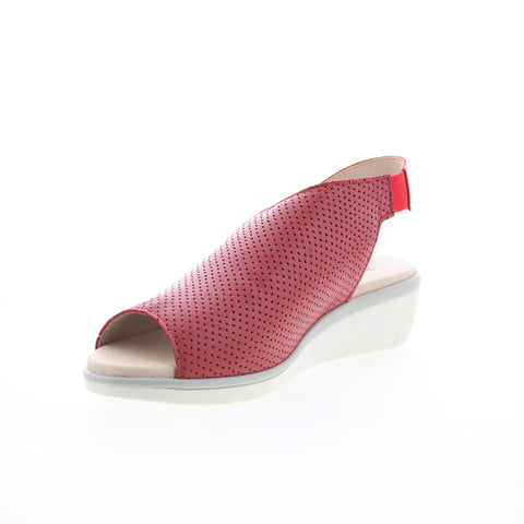 Fly London Nisi NISI066FLY-003 Womens Red Leather Strap Sandals Shoes