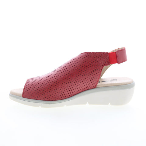 Fly London Nisi NISI066FLY-003 Womens Red Leather Strap Sandals Shoes