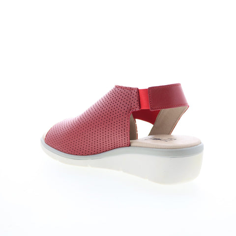 Fly London Nisi NISI066FLY-003 Womens Red Leather Strap Sandals Shoes
