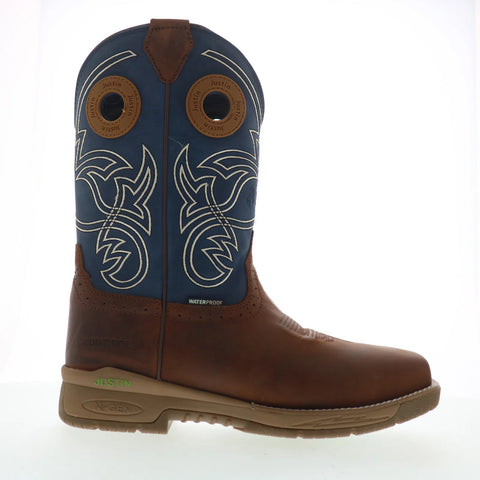 Justin Boots Nitread Waterproof Composite Toe Brown Wide Work & Safety Boots 