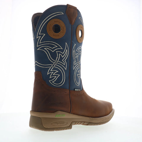 Justin Boots Nitread Waterproof Composite Toe Brown Wide Work & Safety Boots 