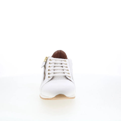 Mezlan Niza 21222 Mens White Leather Lace Up Lifestyle Sneakers Shoes