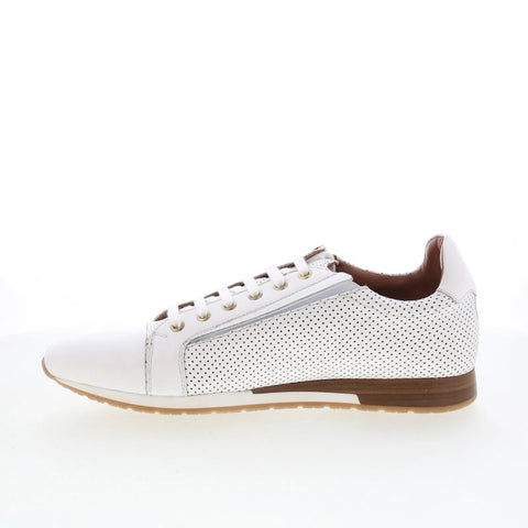 Mezlan Niza 21222 Mens White Leather Lace Up Lifestyle Sneakers Shoes