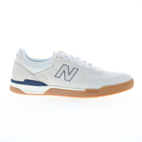 New Balance 913 XNM913WGW Mens White Suede Skate Inspired Sneakers Shoes