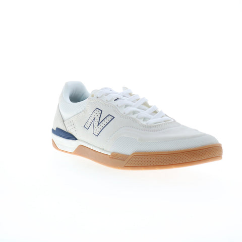 New Balance 913 XNM913WGW Mens White Suede Skate Inspired Sneakers Shoes