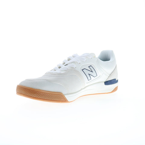 New Balance 913 XNM913WGW Mens White Suede Skate Inspired Sneakers Shoes