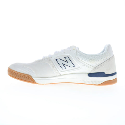 New Balance 913 XNM913WGW Mens White Suede Skate Inspired Sneakers Shoes