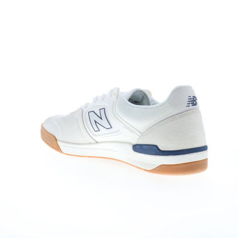 New Balance 913 XNM913WGW Mens White Suede Skate Inspired Sneakers Shoes