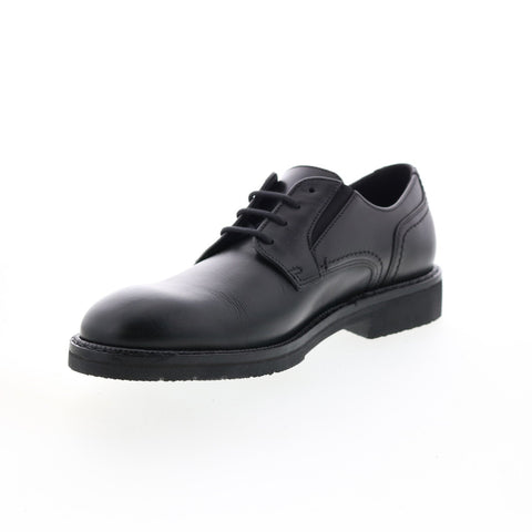 Mephisto Noah Mens Black Leather Lace Up Oxfords & Lace Ups Plain Toe Shoes