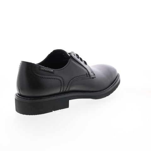 Mephisto Noah Mens Black Leather Lace Up Oxfords & Lace Ups Plain Toe Shoes