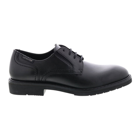 Mephisto Noah Mens Black Leather Lace Up Oxfords & Lace Ups Plain Toe Shoes