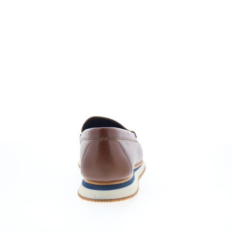 Studio Belvedere Noah Mens Brown Leather Loafers & Slip Ons Casual Shoes