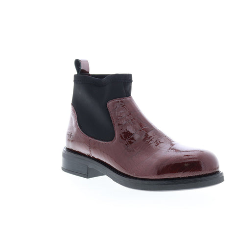 Bos. & Co. Noel Womens Burgundy Synthetic Slip On Casual Dress Boots