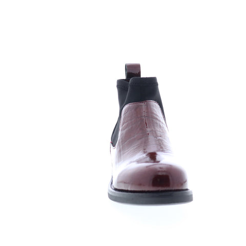 Bos. & Co. Noel Womens Burgundy Synthetic Slip On Casual Dress Boots
