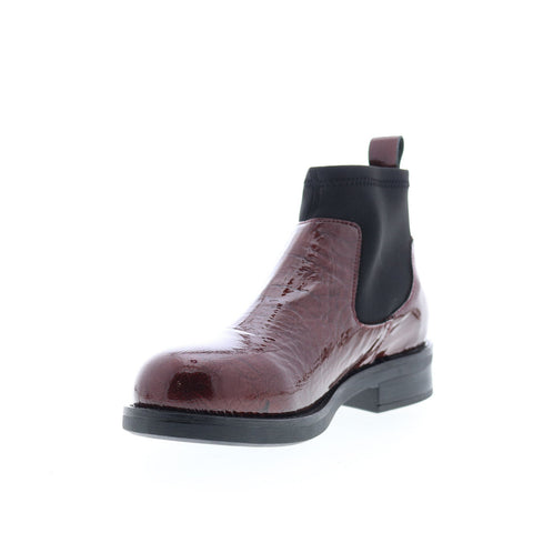 Bos. & Co. Noel Womens Burgundy Synthetic Slip On Casual Dress Boots