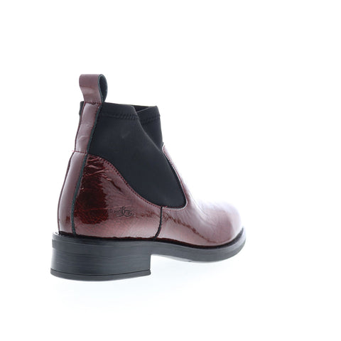 Bos. & Co. Noel Womens Burgundy Synthetic Slip On Casual Dress Boots