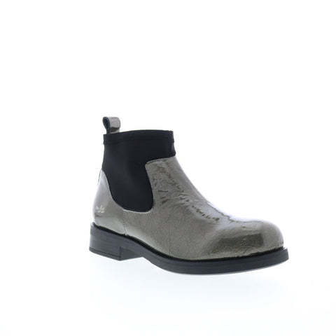 Bos. & Co. Noel Womens Gray Synthetic Slip On Casual Dress Boots