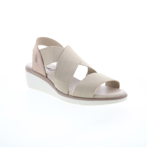 Fly London Noli NOLI056FLY-002 Womens Gray Leather Strap Sandals Shoes