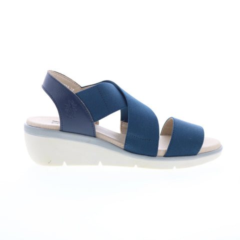 Fly London Noli NOLI056FLY-004 Womens Blue Leather Strap Sandals Shoes