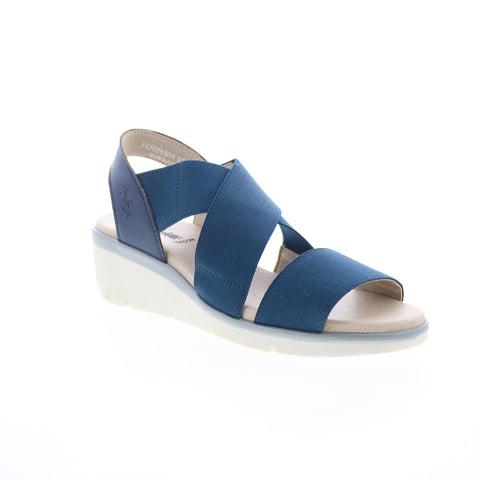 Fly London Noli NOLI056FLY-004 Womens Blue Leather Strap Sandals Shoes