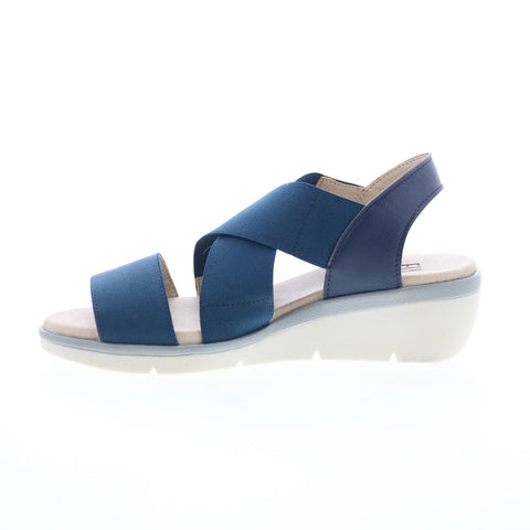 Fly London Noli NOLI056FLY-004 Womens Blue Leather Strap Sandals Shoes