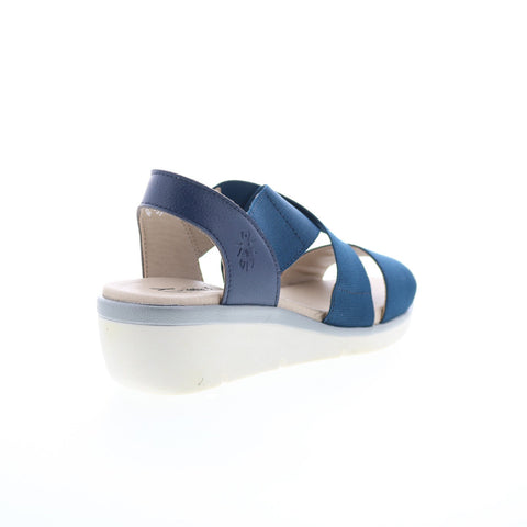 Fly London Noli NOLI056FLY-004 Womens Blue Leather Strap Sandals Shoes